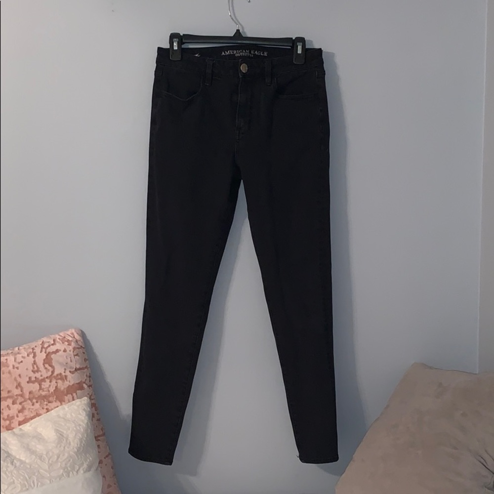 American Eagle High Rise Jegging Black Size 8